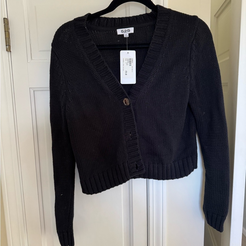 Evereve Women's Black Cardigan Sweater